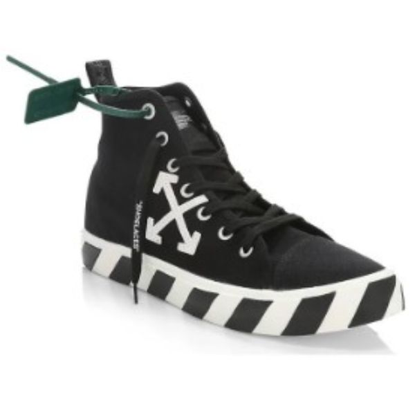 Off White Vulc Mid Canvas Black White