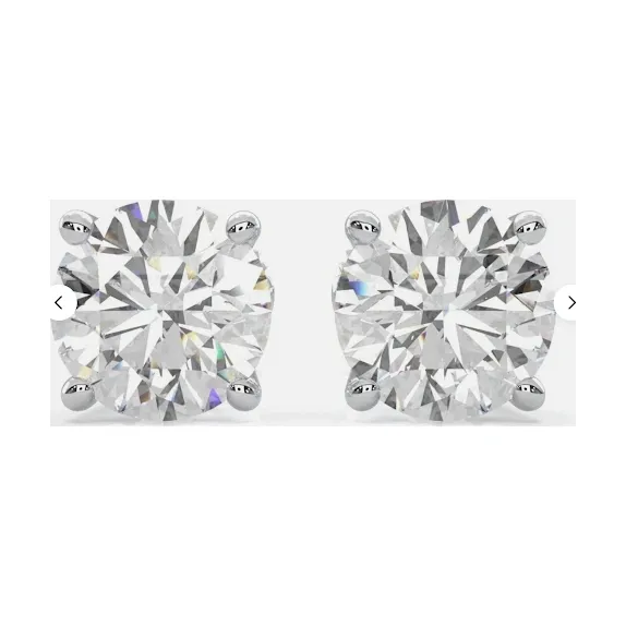 Moissanite Aretes solitario grandes